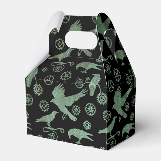 Ballotins Steampunk Verdigris engrenages et corbeaux Monogra (Arrière)