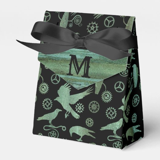 Ballotins Steampunk Verdigris Gears and Crows monogram (Verso)