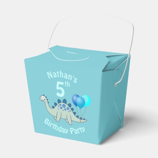 Ballotins Stegosaurus Blue Dinosaur Anniversaire de enfant (Verso)