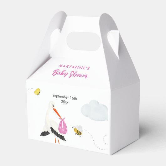 Ballotins Stores rustique avec Baby shower de fille d'abeill (Verso)