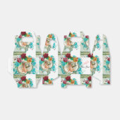 Ballotins STORK BÉBÉ FILLE DOUCHE MONOGRAM Blanc (Déplié)