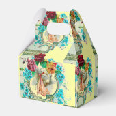 Ballotins STORK BÉBÉ FILLE DOUCHE MONOGRAM Jaune (Arrière)