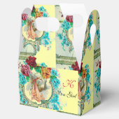 Ballotins STORK BÉBÉ FILLE DOUCHE MONOGRAM Jaune (Ouvert)