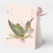 BALLOTINS STORK BÉBÉ FILLE DOUCHE ROSE GEM PIERRE MONOGRAM (Arrière)