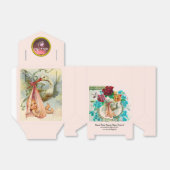 BALLOTINS STORK BÉBÉ FILLE DOUCHE ROSE GEM PIERRE MONOGRAM (Déplié)