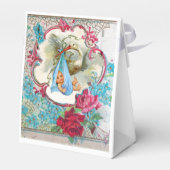 Ballotins STORK BÉBÉ GARÇON DOUCHE BLEU GEM MONOGRAM Blanc (Arrière)