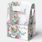 Ballotins STORK BÉBÉ GARÇON DOUCHE BLEU GEM MONOGRAM Blanc (Ouvert)