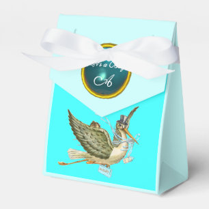 BALLOTINS STORK BÉBÉ GARÇON DOUCHE BLUE GEM PIERRE MONOGRAM