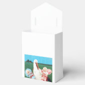 BALLOTINS STORK TWIN BABY SHOWER BLUE GEM STONE MONOGRAMME (Ouvert)