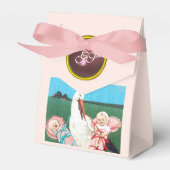 BALLOTINS STORK TWIN BÉBÉ FILLE DOUCHE ROSE GEM MONOGRAM (Verso)