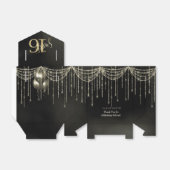 Ballotins String Lights & Balloons Sweet 16 Black/Gold ID473 (Déplié)