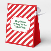 Ballotins Stripes diagonales rouges et blanches de Noël simp (Arrière)