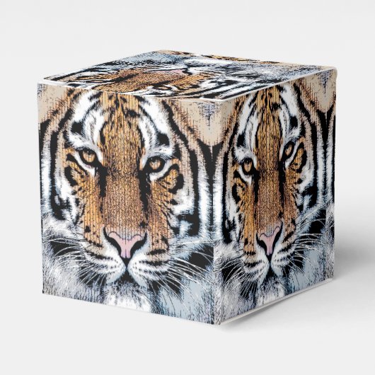 Ballotins Style de presse graphique Wild Tiger Portrait (Verso)