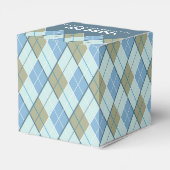 Ballotins style Jacquard bleu brun golf merci boîte cadeau (Arrière)