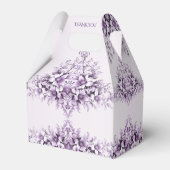 Ballotins Stylish Purple Flowers Favor Box (Arrière)