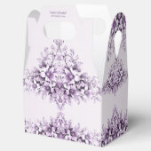 Ballotins Stylish Purple Flowers Favor Box (Ouvert)