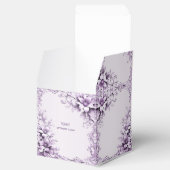Ballotins Stylish Purple Flowers Favor Box (Ouvert)