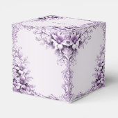 Ballotins Stylish Purple Flowers Favor Box (Arrière)