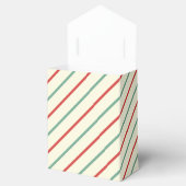 Ballotins Sucre de canne de Noël rétro rayures rouge vert (Ouvert)