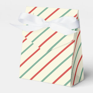 Ballotins Sucre de canne de Noël rétro rayures rouge vert