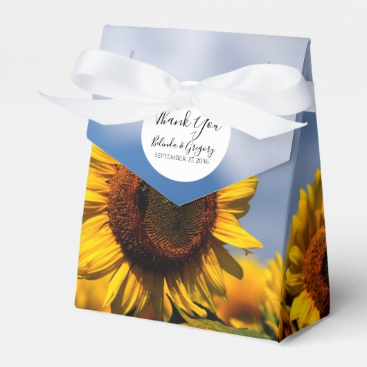 Ballotins Sunflower Blue Sky Rustique Mariage (Verso)
