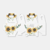 Ballotins Sunflower Eucalyptus Fête des mariées à script flo (Déplié)