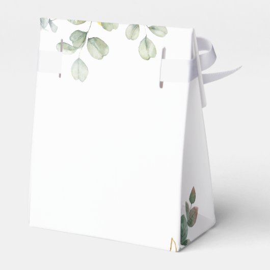 Ballotins Sunflower Eucalyptus Script Mariage floral (Arrière)