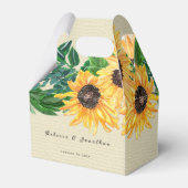 Ballotins Sunflower Sunshine Mariage Favor Box (Verso)