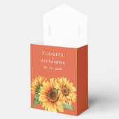 Ballotins Sunflower Wedding Favor Box (Ouvert)