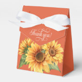 Ballotins Sunflower Wedding Favor Box (Verso)