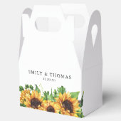 Ballotins Sunflower Wedding Favor Box (Ouvert)