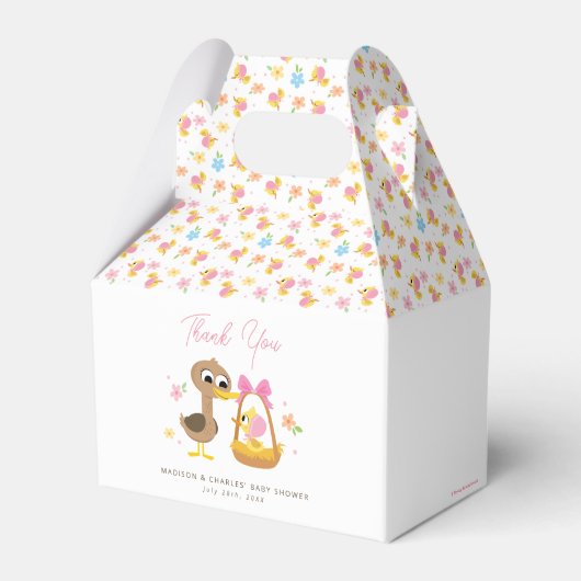 Ballotins Super simple | 5 Petits canards Baby shower fille (Verso)