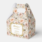 Ballotins Superbe boîte de Merci de Mariage Floral Blush or (Verso)