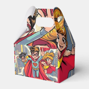 Ballotins Superhero Kids Party FavBox - Comic Style Cadeau