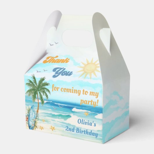 Ballotins Surf d'été Fête d'anniversaire (Verso)