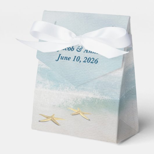 Ballotins surf océanique mariage aquarelle avec étoiles de m (Verso)