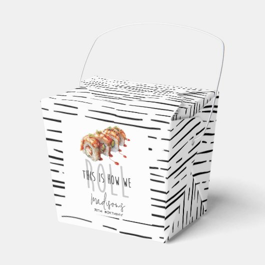 Ballotins Sushi noir blanc Adulte Anniversaire (Verso)