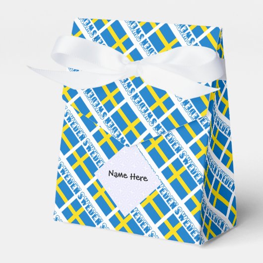 Ballotins Sweden and Swedish Flag Tiled with Your Name (Verso)