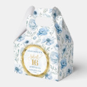 Ballotins Sweet 16 Ballotin Pastel Blue Boho Floral Sparkle (Verso)