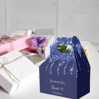 Sweet 16 bleu marine gouttes de parties scintillan