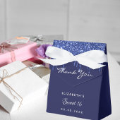 Ballotins Sweet 16 bleu marine parties scintillant blanche m