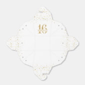 Ballotins Sweet 16 Confetti Gold Personnalisé Mini-prise (Déplié)