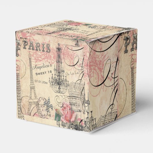 Ballotins Sweet 16 Merci Tour Eiffel & Chandelier (Arrière)
