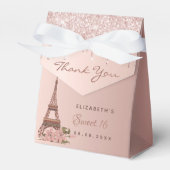 Ballotins Sweet 16 or rose Paris merci (Verso)