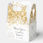 Ballotins Sweet 16 robe blanche or merci (Ouvert)