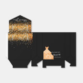 Ballotins Sweet 16 robe en or noir merci (Déplié)