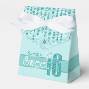 Ballotins Sweet sixteen bijou satiné ID Turquoise260