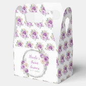 Ballotins Sweet sixteen de fleurs élégantes violet et argent (Ouvert)