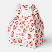 Ballotins Sweet Strawberry First Birthday Favor Box (Verso)