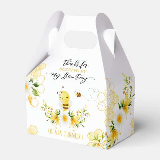 Ballotins Sweet to bee one Bumble bee 1er anniversaire (Verso)
